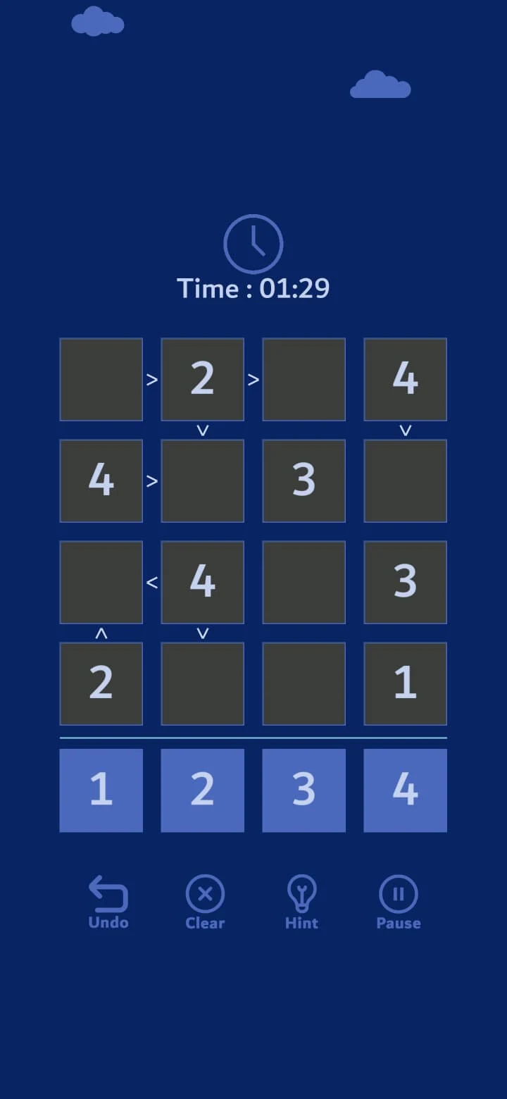 Futoshiki | game like Sodoku screenshot